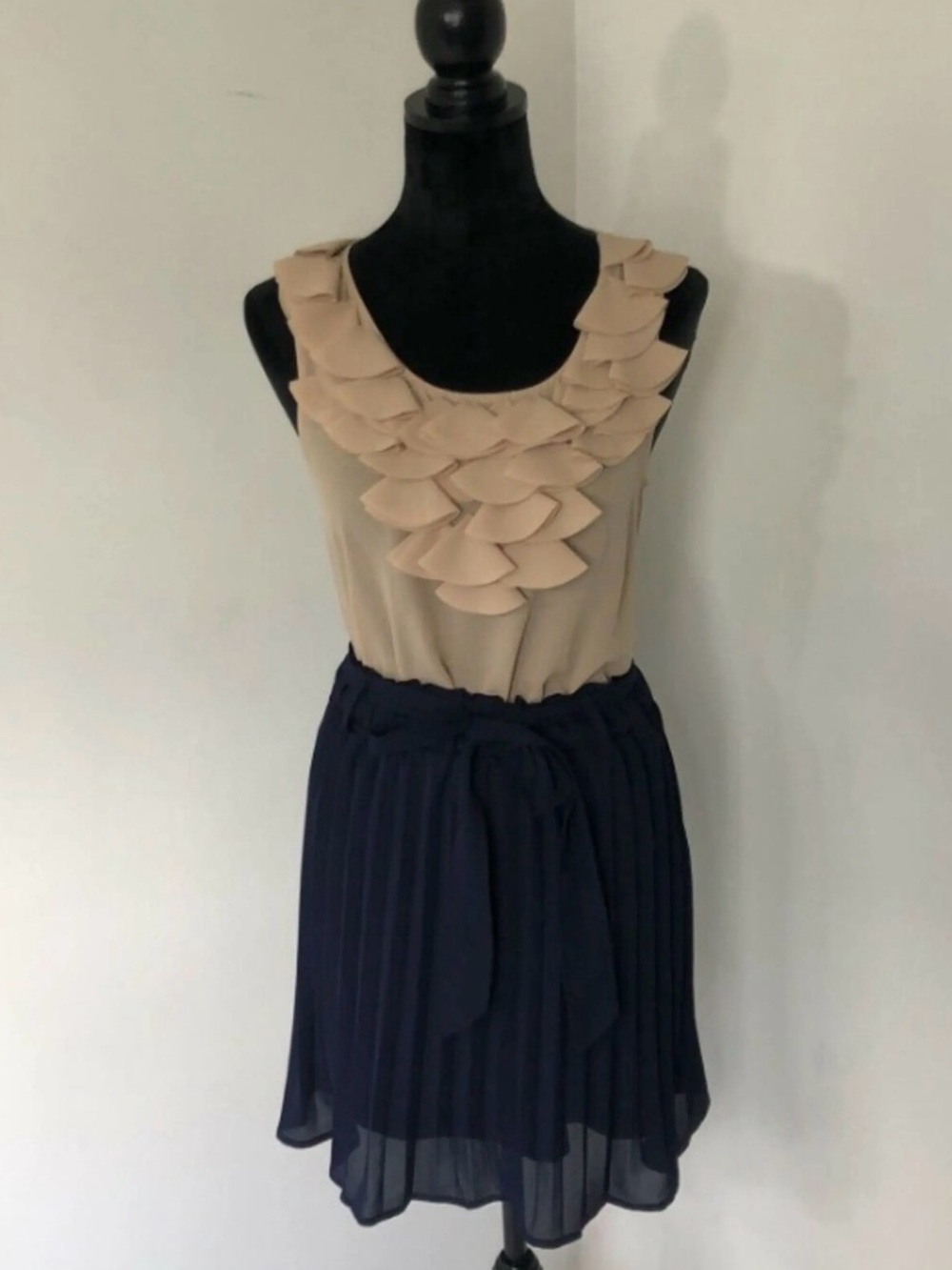 Charming Charlie Blush Tan Sheer Blouse